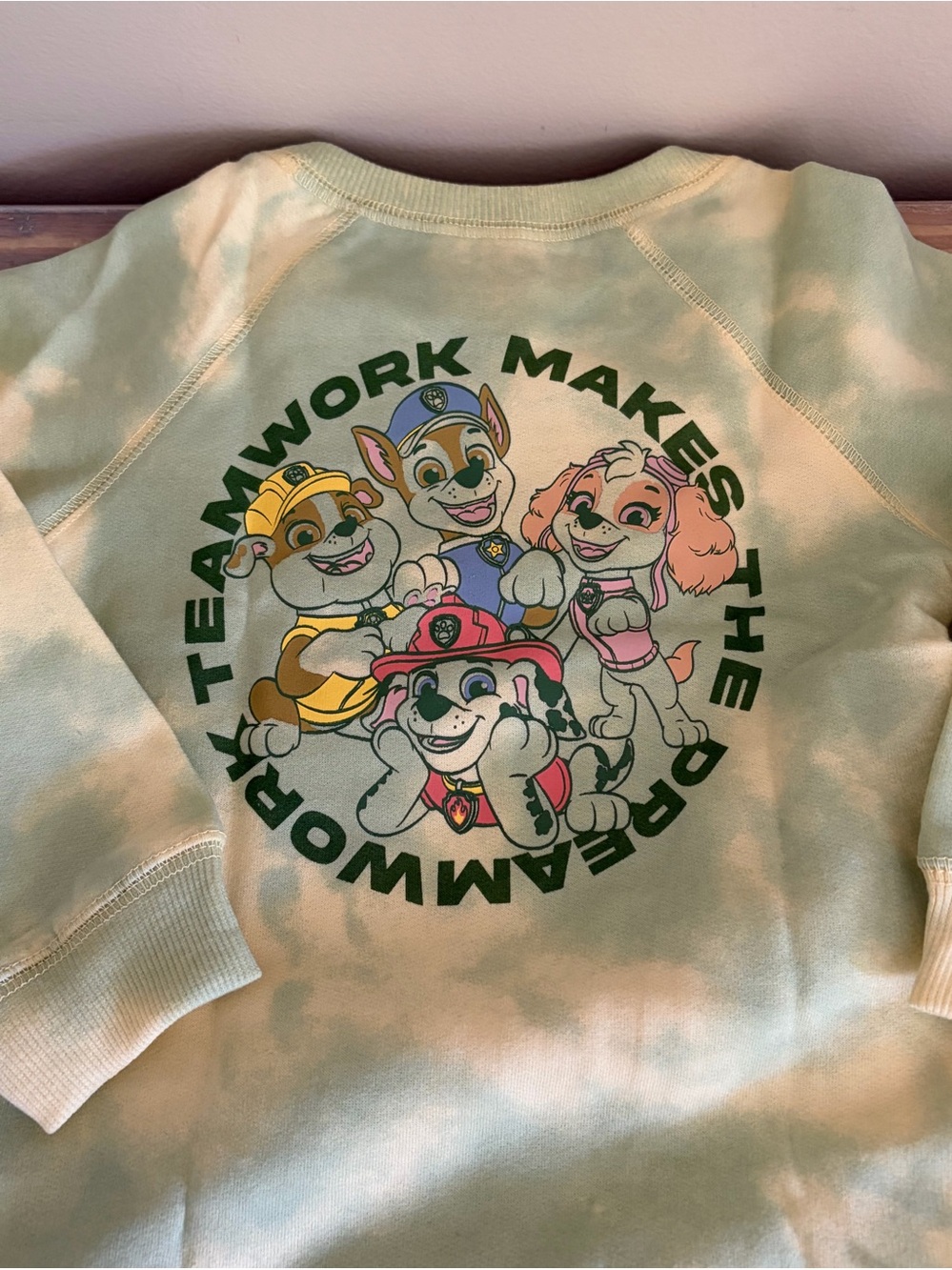 Paw Patrol Yellow and Green Tie-Dye Sweatshirt & Shorts Set 🐾